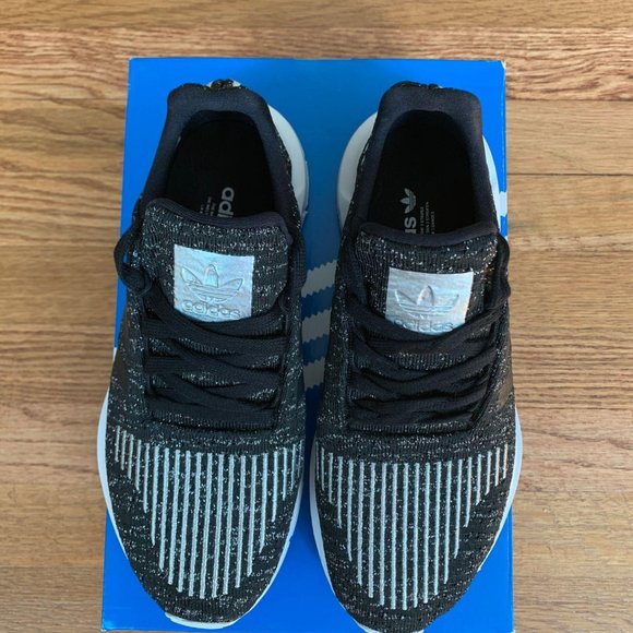 Adidas Swift Run Black / Metallic Womens Shoes - Picture 3 of 6